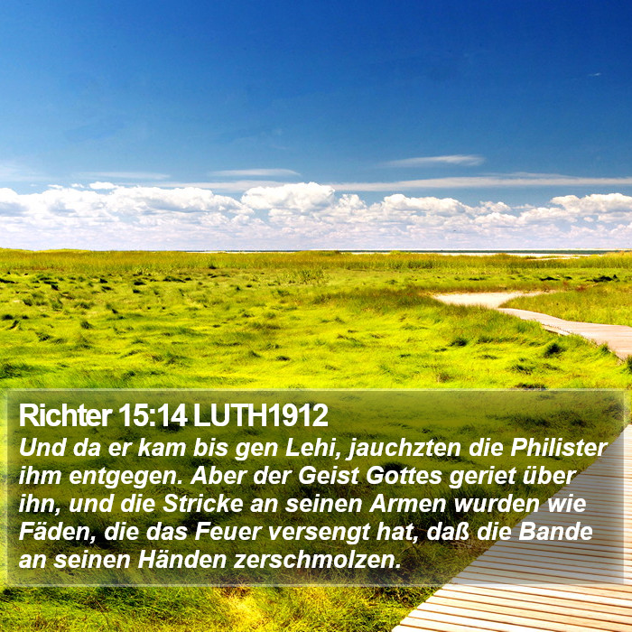 Richter 15:14 LUTH1912 Bible Study