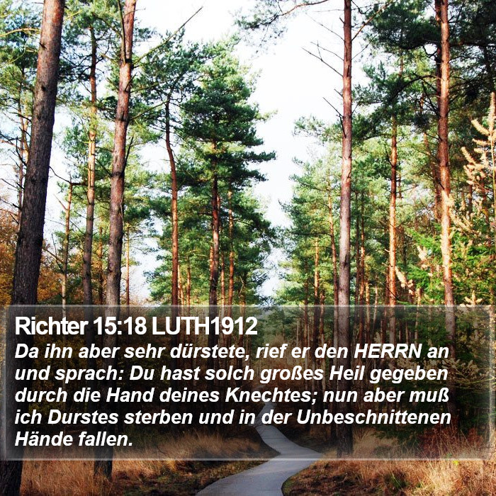 Richter 15:18 LUTH1912 Bible Study