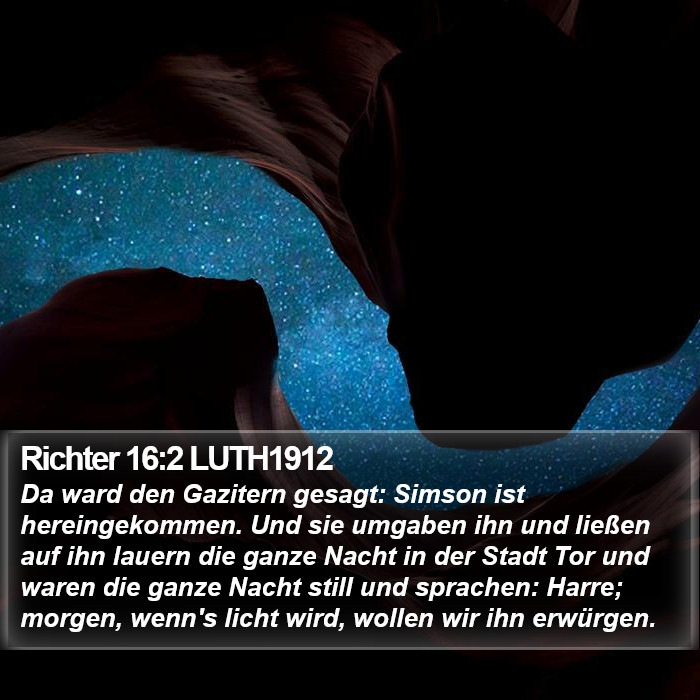 Richter 16:2 LUTH1912 Bible Study