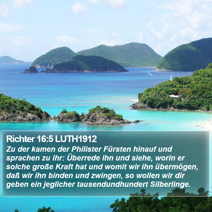 Richter 16:5 LUTH1912 Bible Study