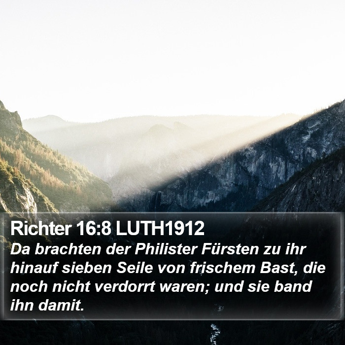 Richter 16:8 LUTH1912 Bible Study