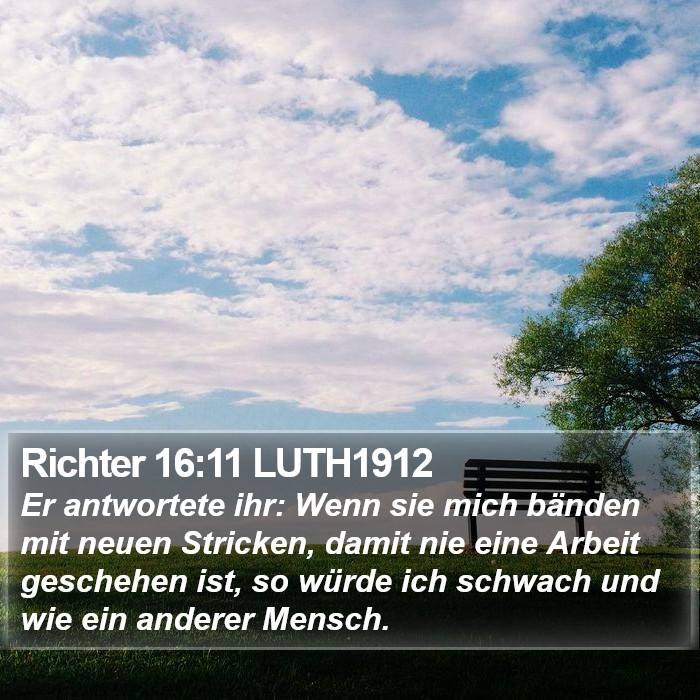 Richter 16:11 LUTH1912 Bible Study