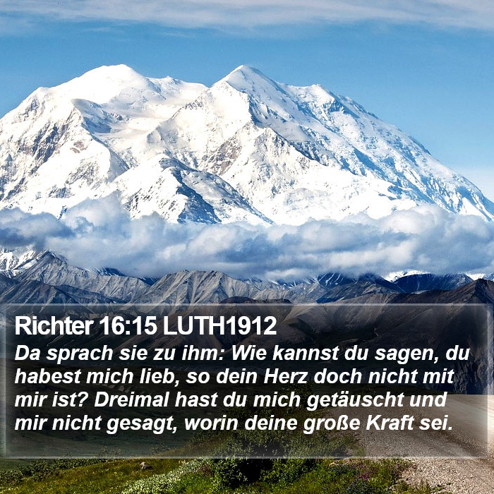 Richter 16:15 LUTH1912 Bible Study