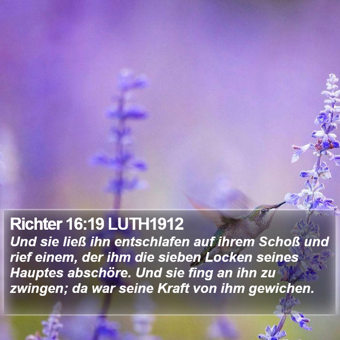 Richter 16:19 LUTH1912 Bible Study