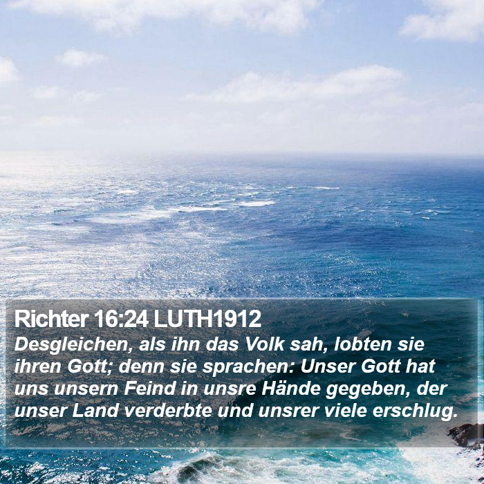 Richter 16:24 LUTH1912 Bible Study