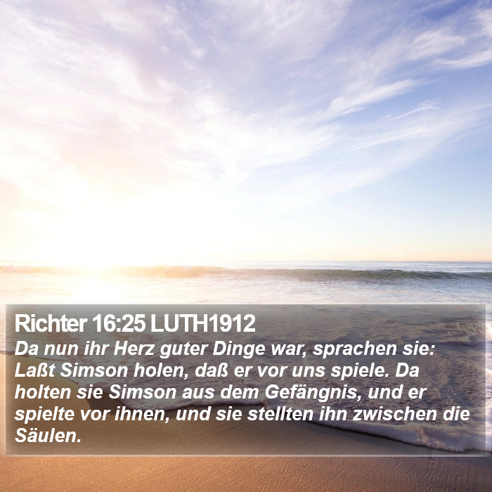 Richter 16:25 LUTH1912 Bible Study