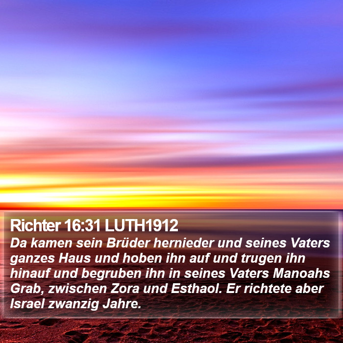 Richter 16:31 LUTH1912 Bible Study