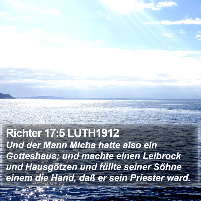 Richter 17:5 LUTH1912 Bible Study