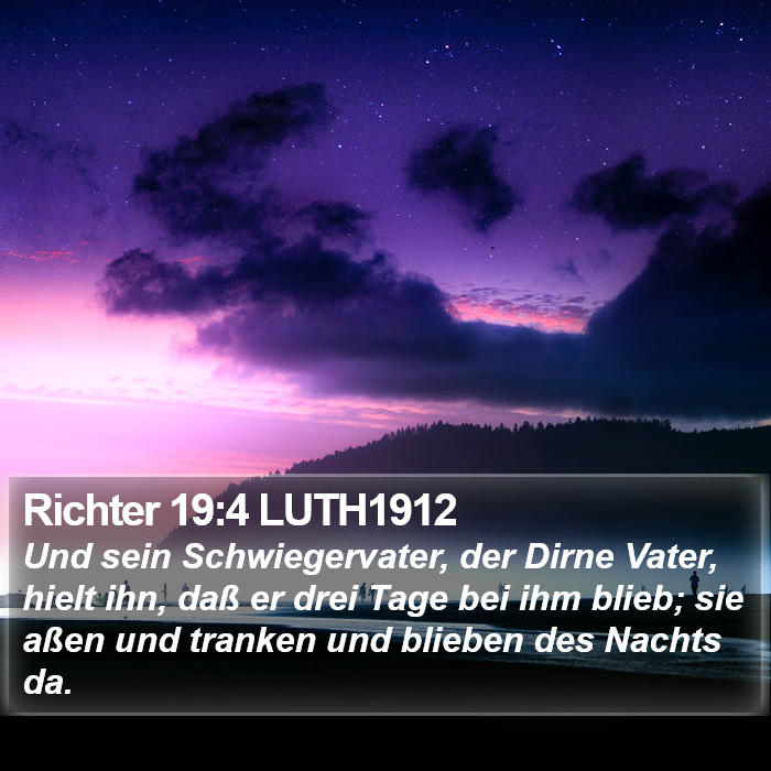 Richter 19:4 LUTH1912 Bible Study