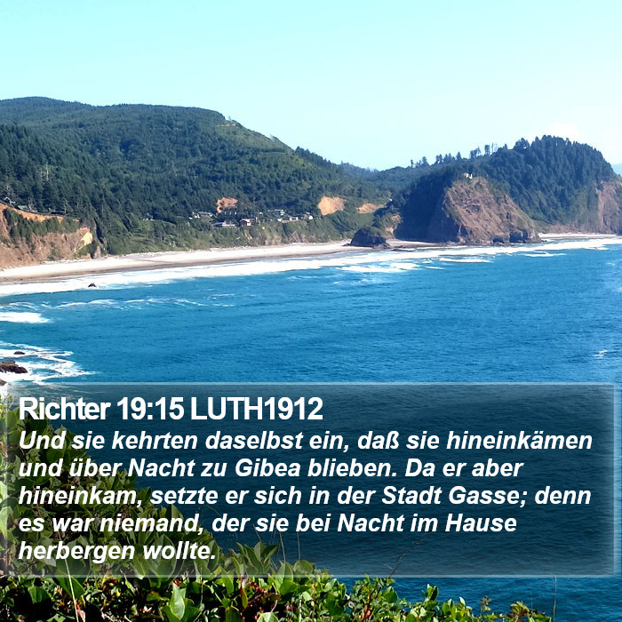 Richter 19:15 LUTH1912 Bible Study