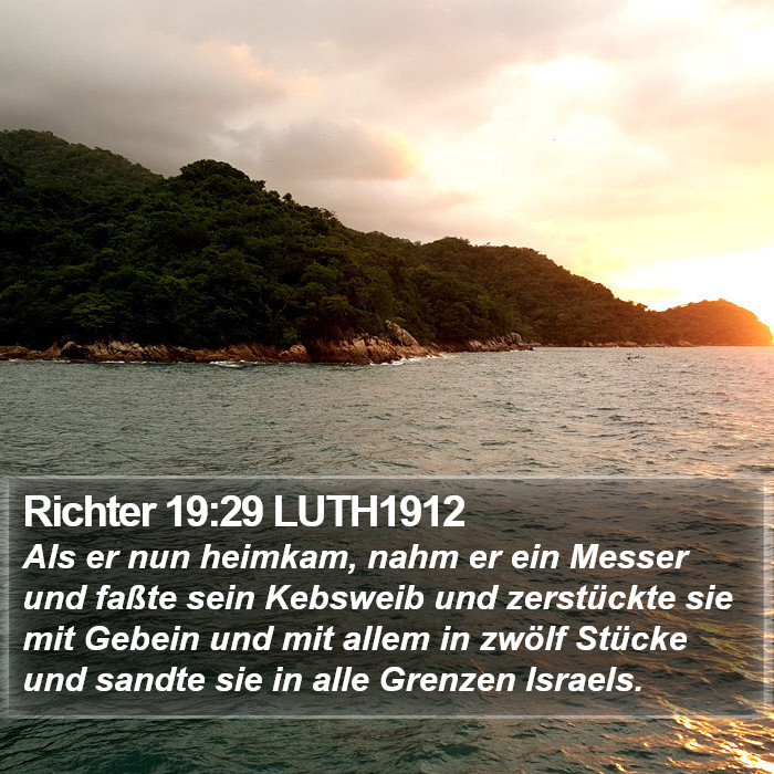 Richter 19:29 LUTH1912 Bible Study