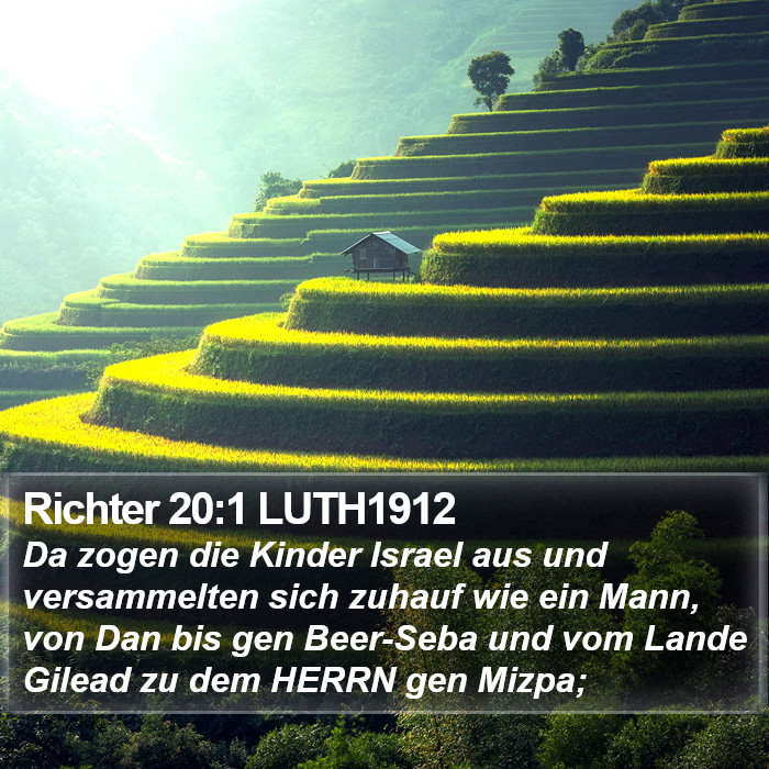 Richter 20:1 LUTH1912 Bible Study