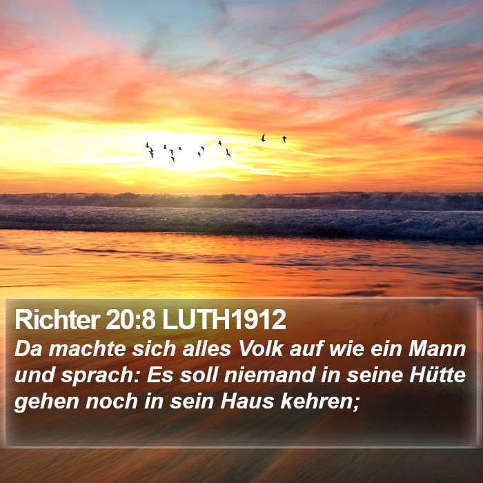 Richter 20:8 LUTH1912 Bible Study