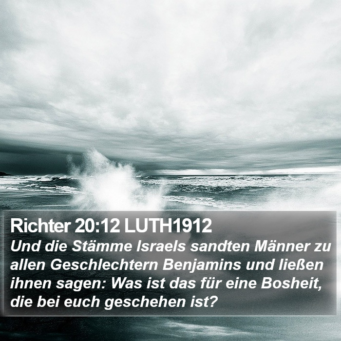 Richter 20:12 LUTH1912 Bible Study