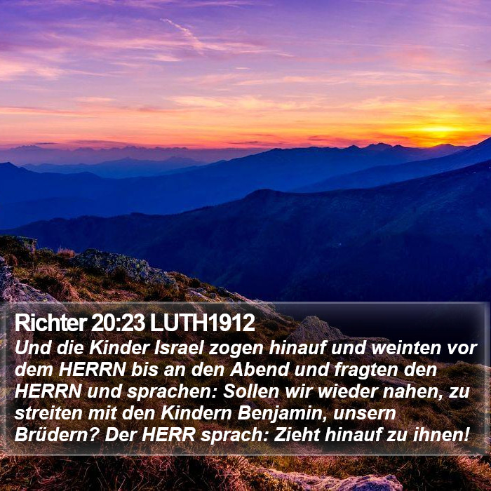 Richter 20:23 LUTH1912 Bible Study