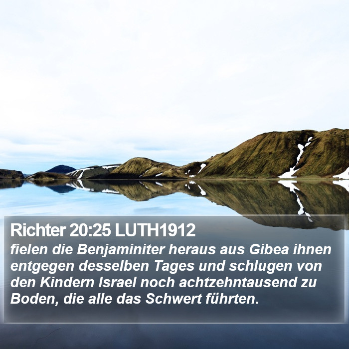 Richter 20:25 LUTH1912 Bible Study