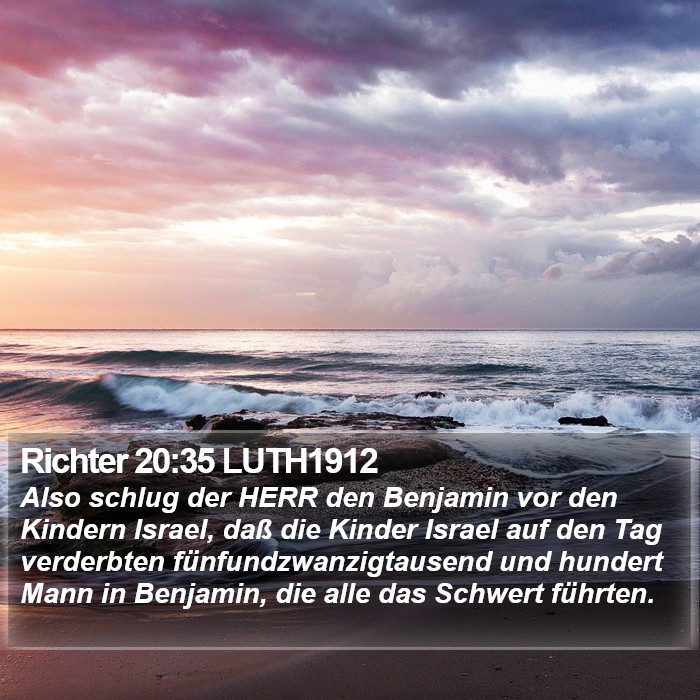 Richter 20:35 LUTH1912 Bible Study