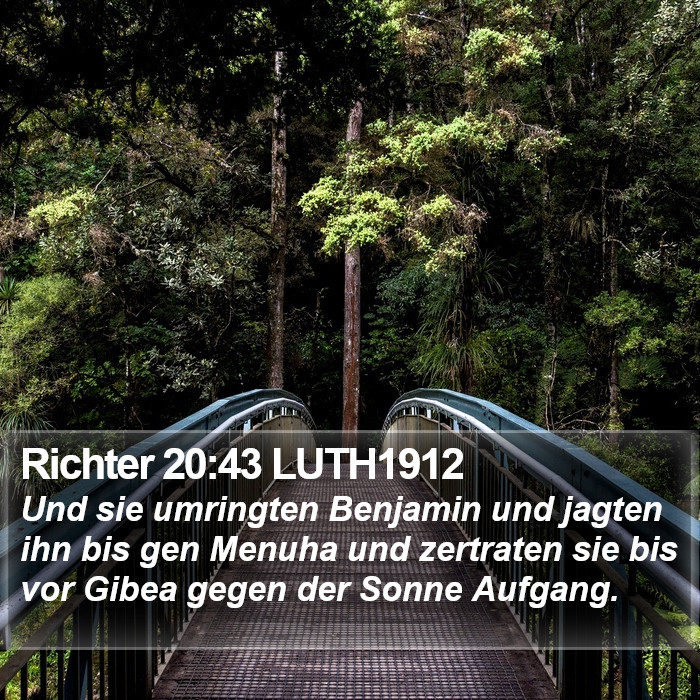 Richter 20:43 LUTH1912 Bible Study
