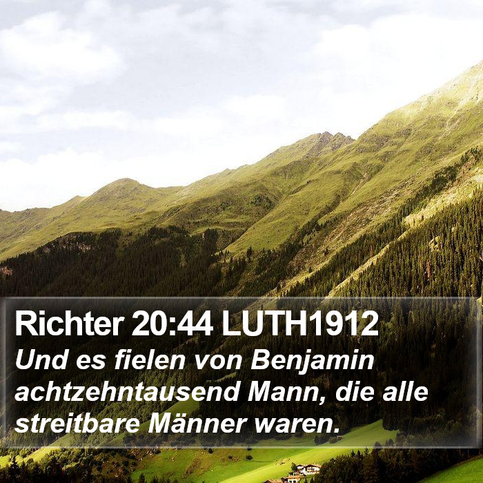 Richter 20:44 LUTH1912 Bible Study
