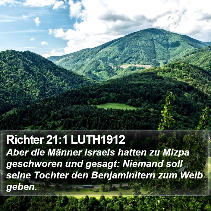 Richter 21:1 LUTH1912 Bible Study