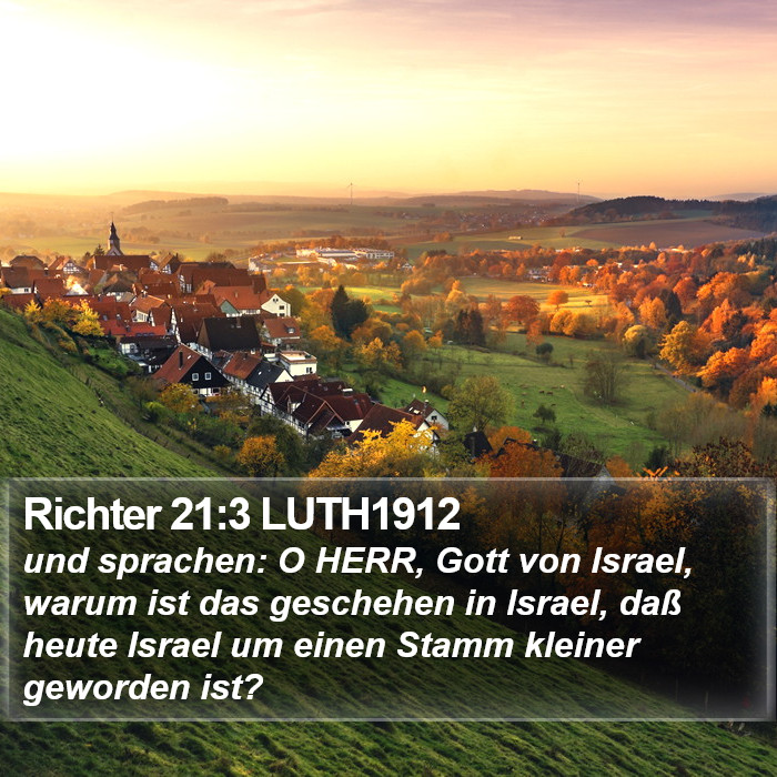 Richter 21:3 LUTH1912 Bible Study