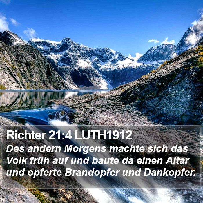 Richter 21:4 LUTH1912 Bible Study