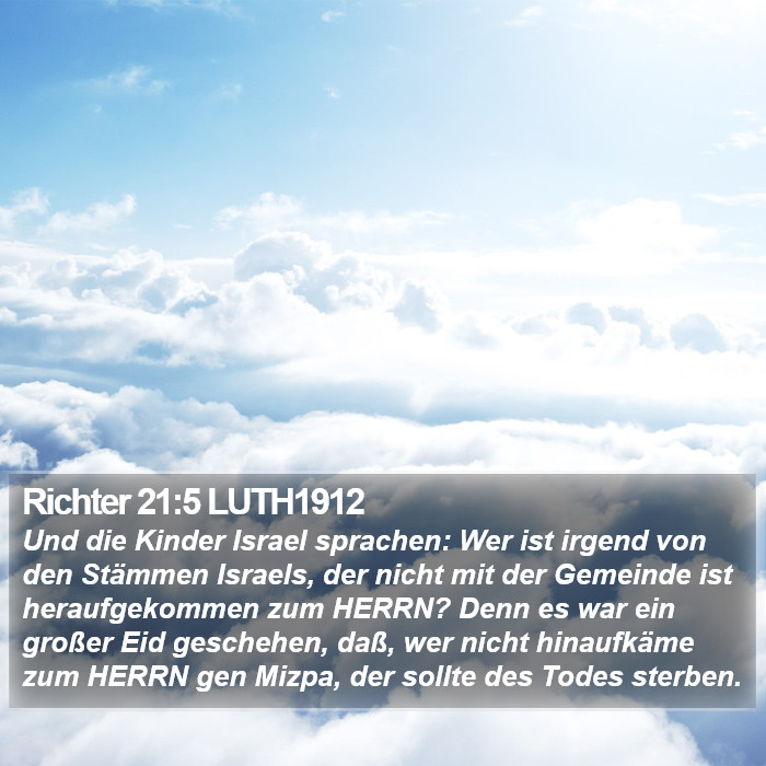 Richter 21:5 LUTH1912 Bible Study