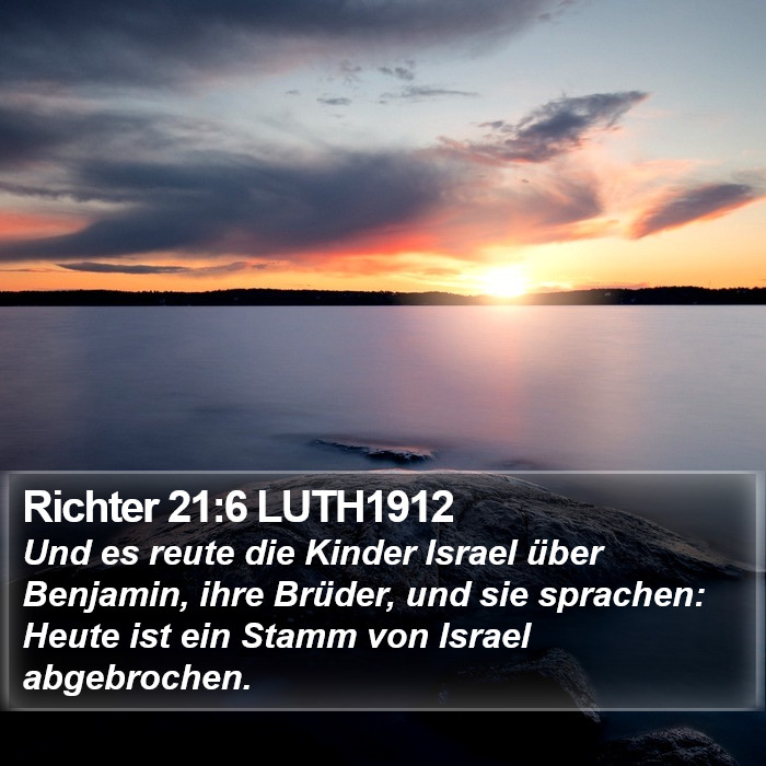 Richter 21:6 LUTH1912 Bible Study