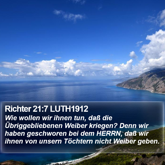 Richter 21:7 LUTH1912 Bible Study