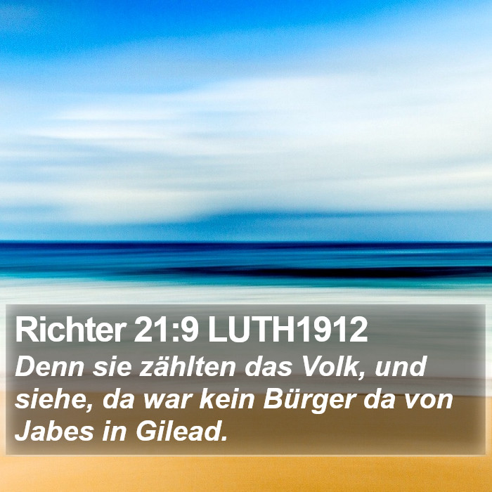 Richter 21:9 LUTH1912 Bible Study