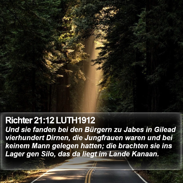 Richter 21:12 LUTH1912 Bible Study