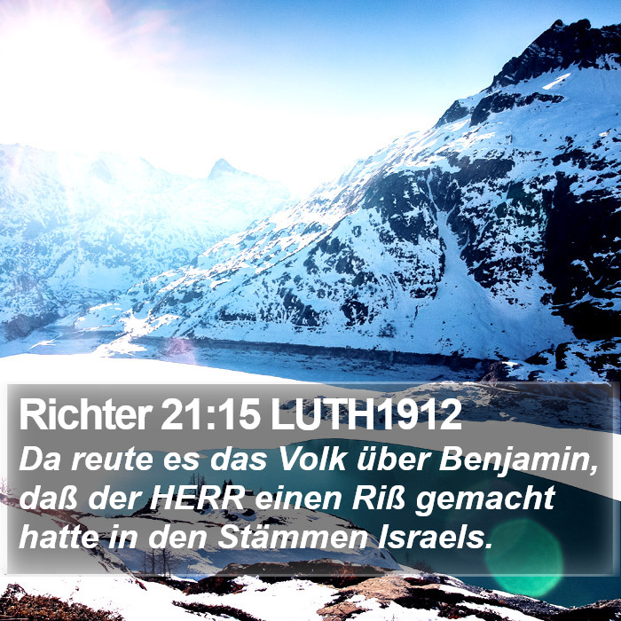 Richter 21:15 LUTH1912 Bible Study