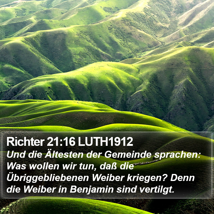 Richter 21:16 LUTH1912 Bible Study