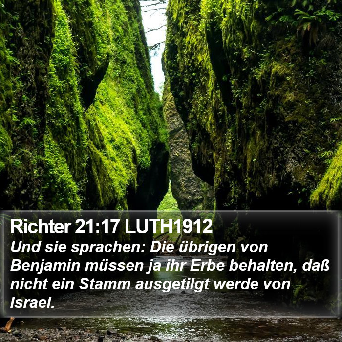 Richter 21:17 LUTH1912 Bible Study