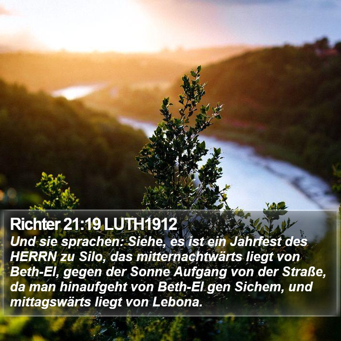 Richter 21:19 LUTH1912 Bible Study