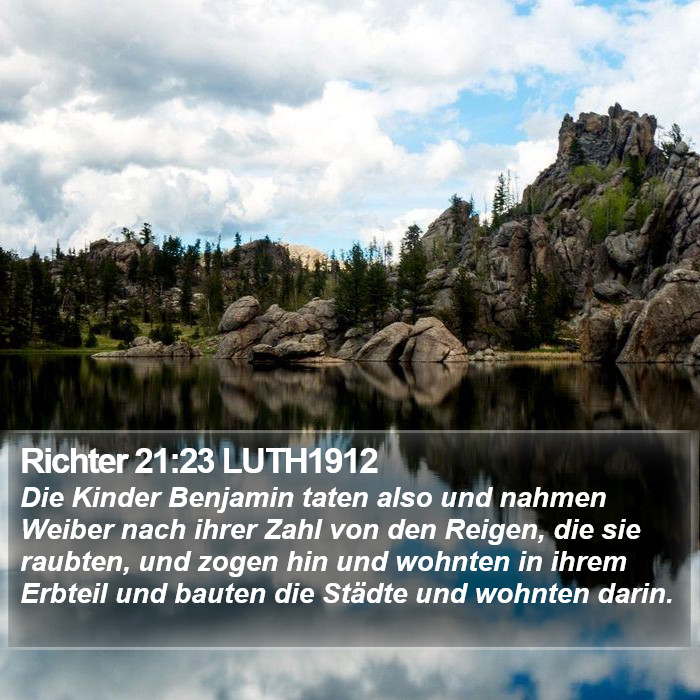 Richter 21:23 LUTH1912 Bible Study