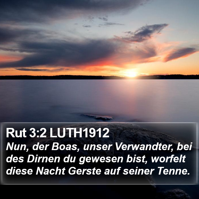 Rut 3:2 LUTH1912 Bible Study