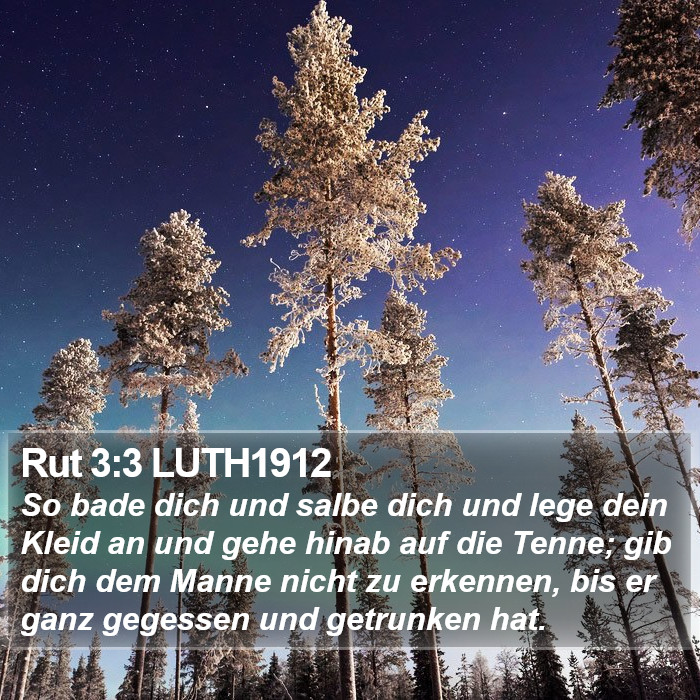 Rut 3:3 LUTH1912 Bible Study