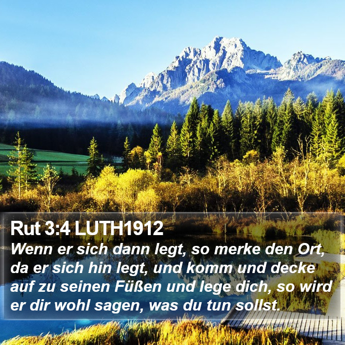 Rut 3:4 LUTH1912 Bible Study