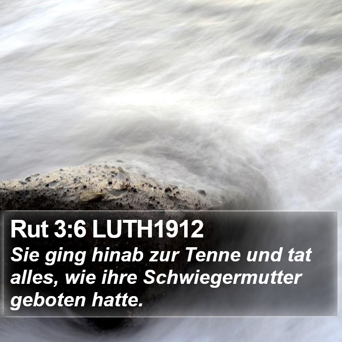 Rut 3:6 LUTH1912 Bible Study