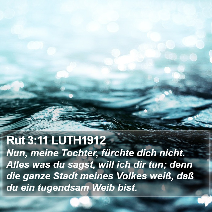 Rut 3:11 LUTH1912 Bible Study