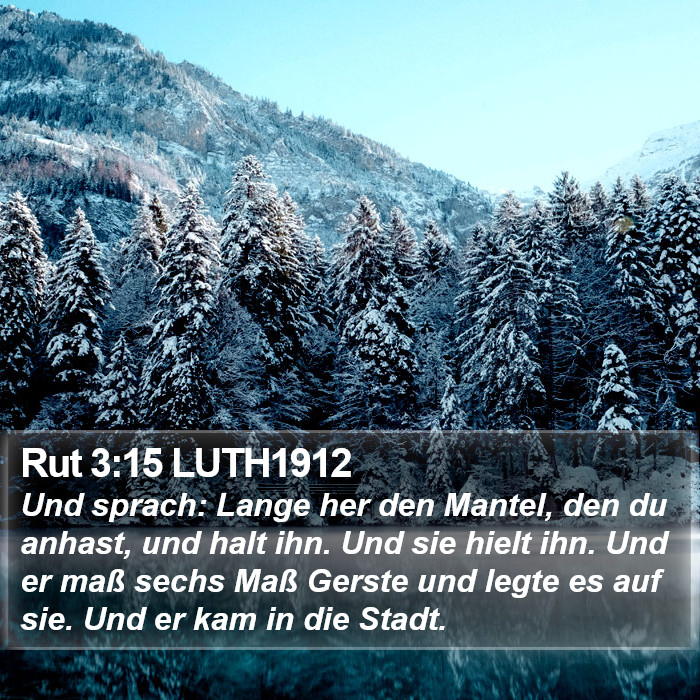 Rut 3:15 LUTH1912 Bible Study