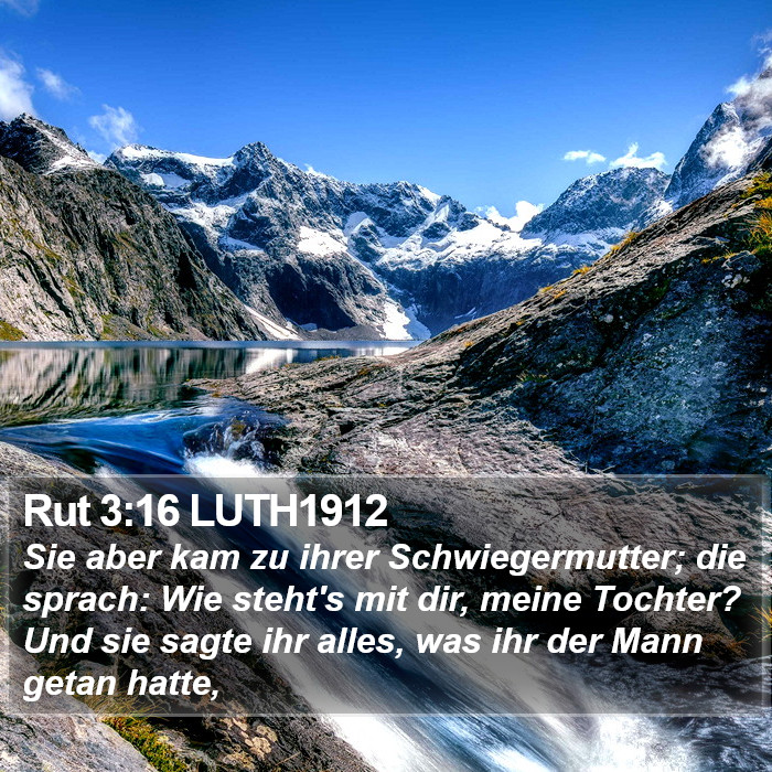 Rut 3:16 LUTH1912 Bible Study