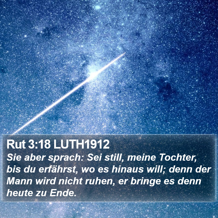 Rut 3:18 LUTH1912 Bible Study