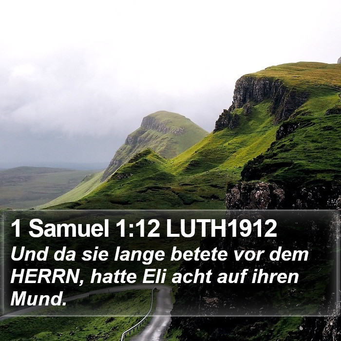 1 Samuel 1:12 LUTH1912 Bible Study