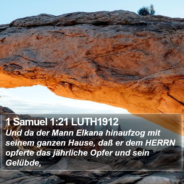 1 Samuel 1:21 LUTH1912 Bible Study