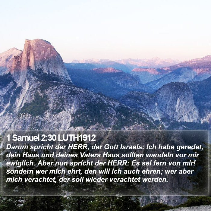 1 Samuel 2:30 LUTH1912 Bible Study