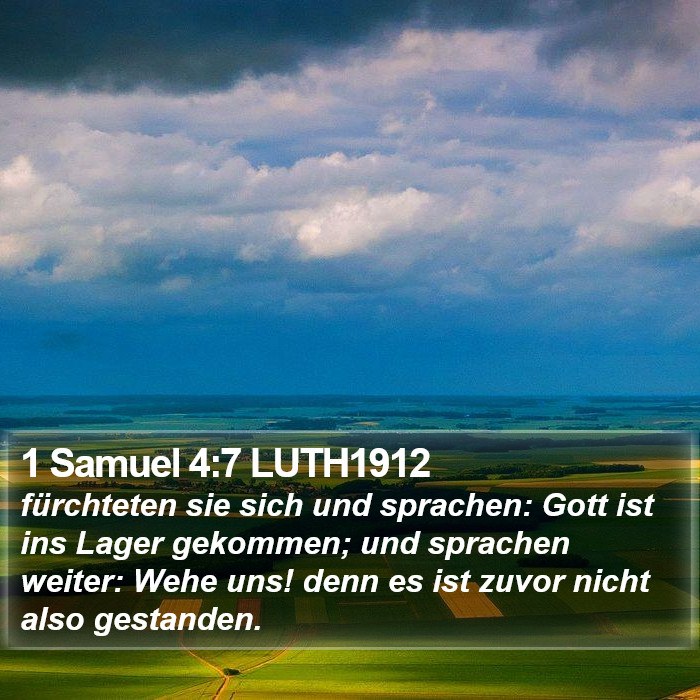 1 Samuel 4:7 LUTH1912 Bible Study