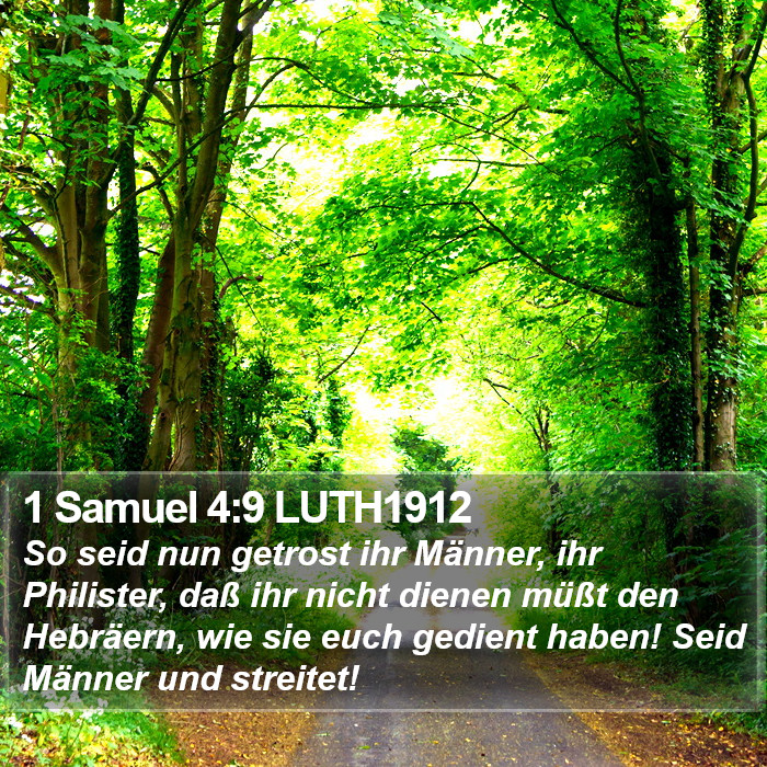 1 Samuel 4:9 LUTH1912 Bible Study