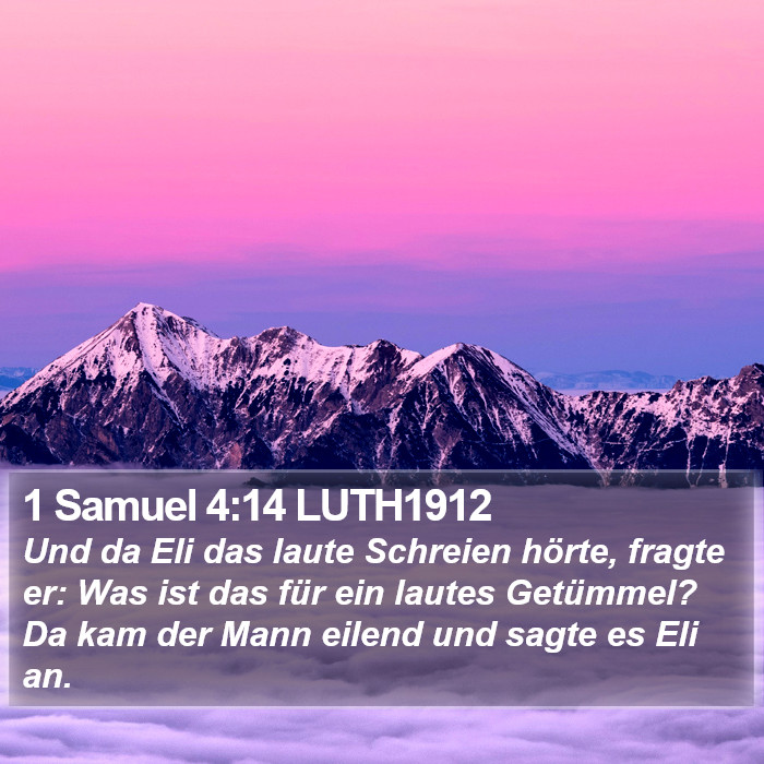 1 Samuel 4:14 LUTH1912 Bible Study